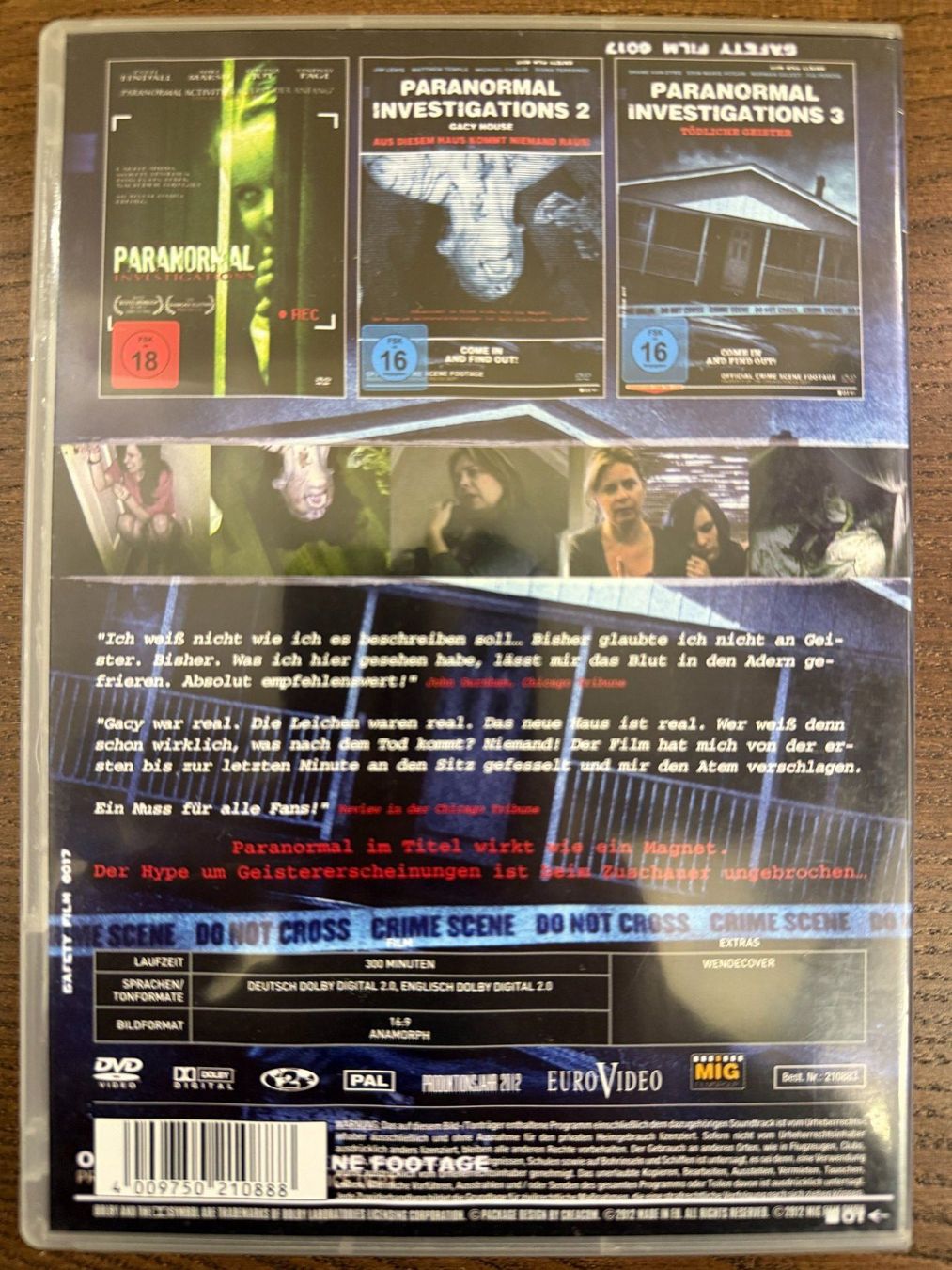 Tutti i DVDs: Paranormal Investigations - Die Trilogie – Usato da Zürich venduto da FilmFreunde 1