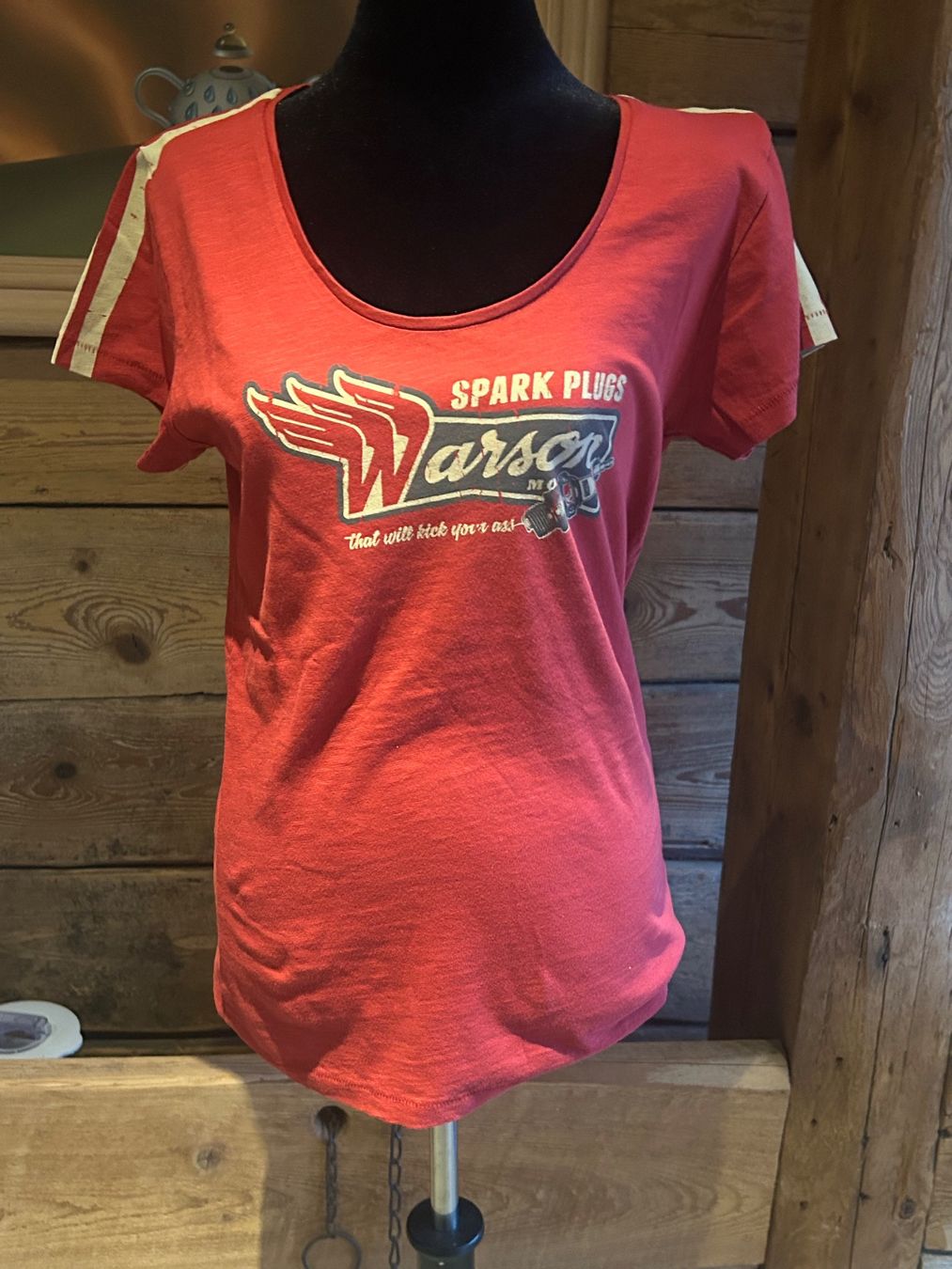 T-shirt: Warson Motors t-shirt rouge – Nuovo (secondo la descrizione) da Val-d'Illiez venduto da Dombou