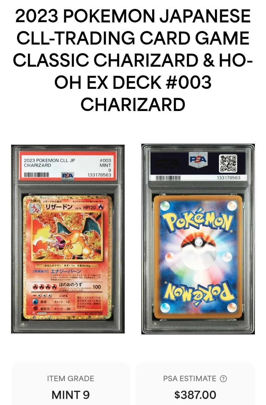Pokémon Sammelbilder & Trading cards: Pokemon Charizard 003/032 classic collection jp PSA 9 MINT – Neu und originalverpackt aus Cademario von Poke_Dan 3