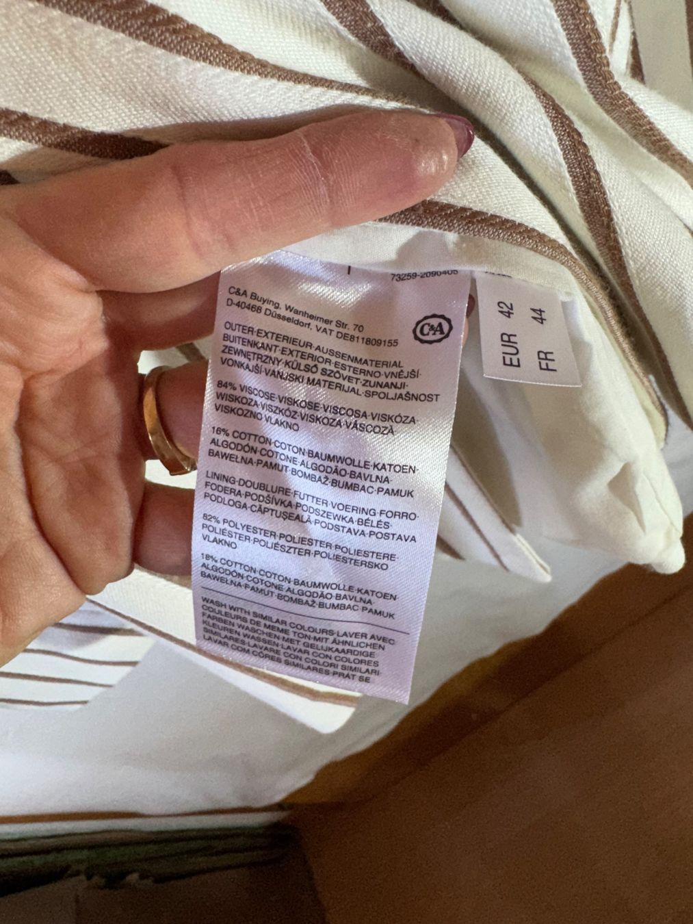 C&A Giacche: Gestreifter Blazer von C&A  Gr. 42 – Usato da Grosswangen venduto da SALE_SALE_SALE 5