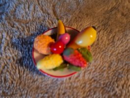 Herziger Obstteller mit Früchten,Bodo Hennig,Puppenhaus, neu