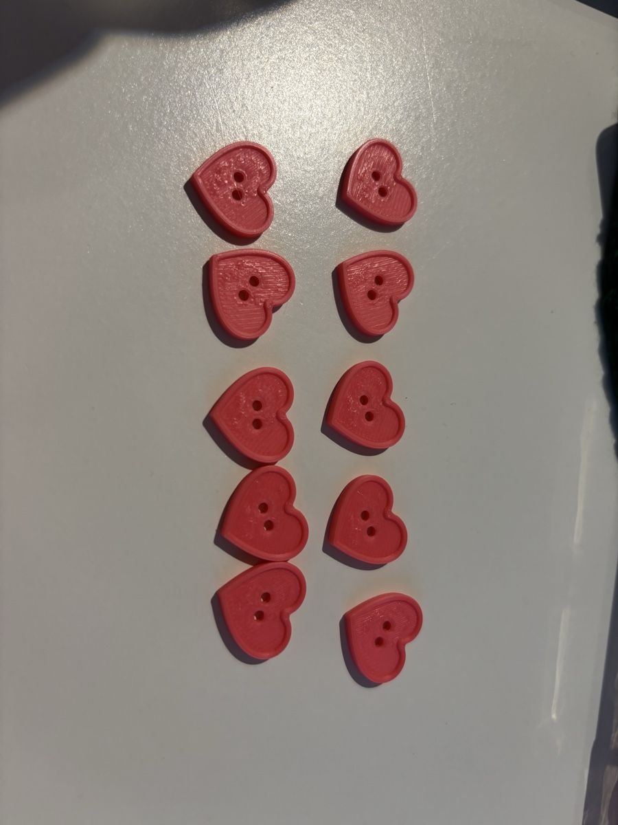 Bottoni: 10x Pink Heart Buttons – Nuovo (secondo la descrizione) da Rüti ZH venduto da lau_5yjf 2