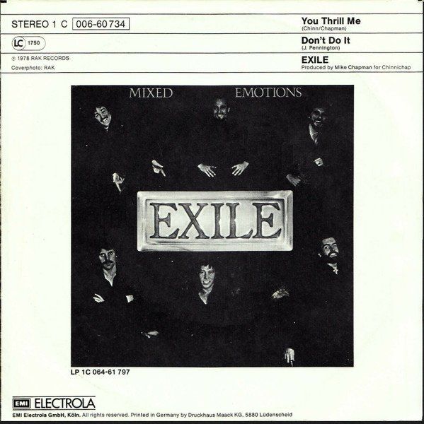 Dischi in vinile: Exile: You Thrill Me 7" – Usato da Steinhausen venduto da Vilivinili 1