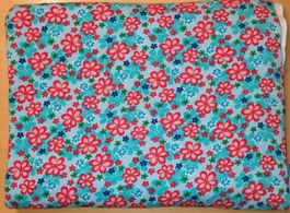 Sweat blau Blumen - 90x160cm