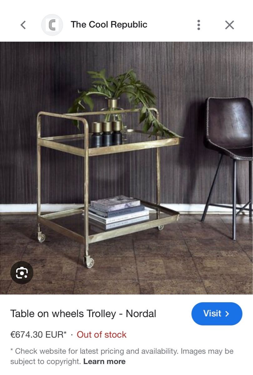 Carrelli di servizio: Goldener Barwagen mit Rollen  – Usato da Binningen venduto da ell_dg9p 2