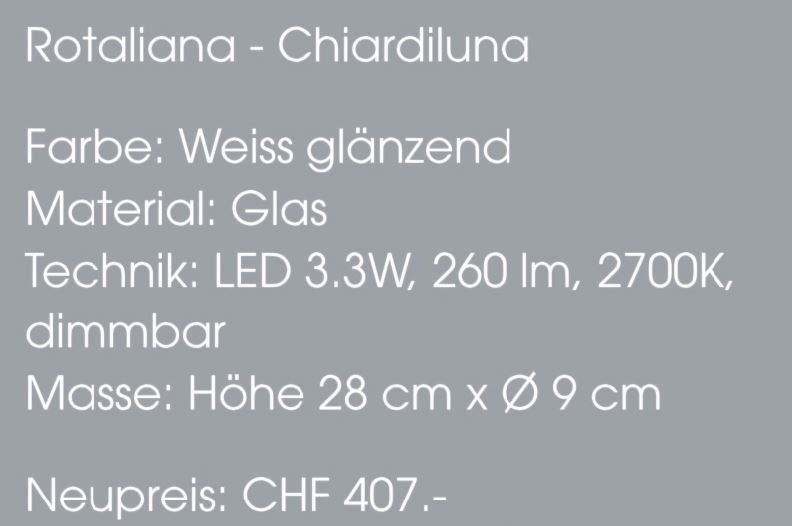 Lampen: Akkuleuchte LED, Glas transparent – Neu (gemäss Beschreibung) aus Binningen von Masc61 1