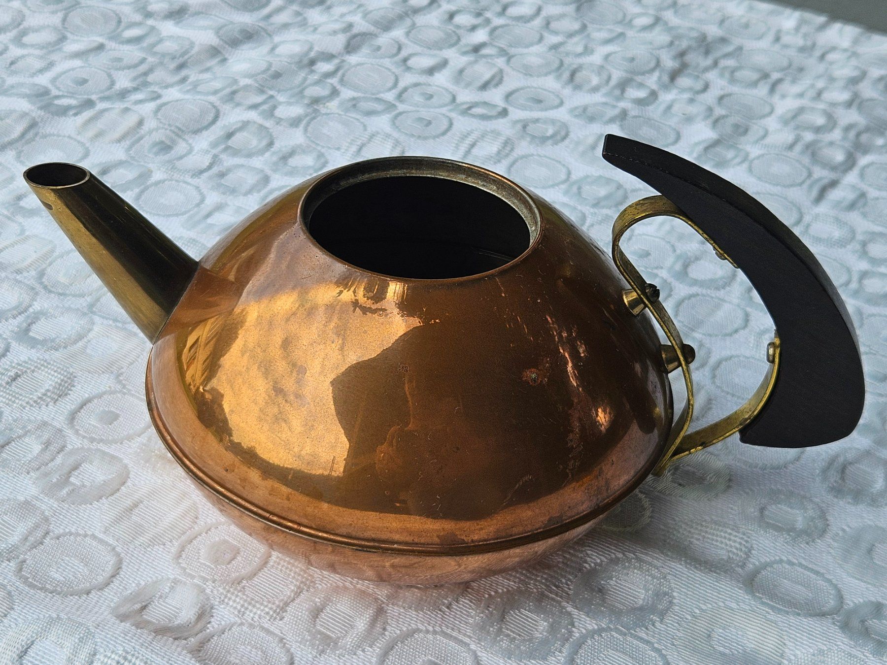 Teiere: Kupfer-Teekanne mit Holzgriff – Usato da Nendeln venduto da Regs182