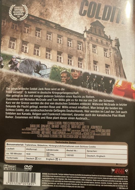 COLDITZ - Flucht in die Freiheit DVD - Kriegsfilm 2. WK WWII (Gebraucht ...