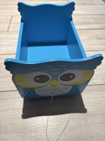 Spielzeugwagen aus Holz Eule blau guter Zustand