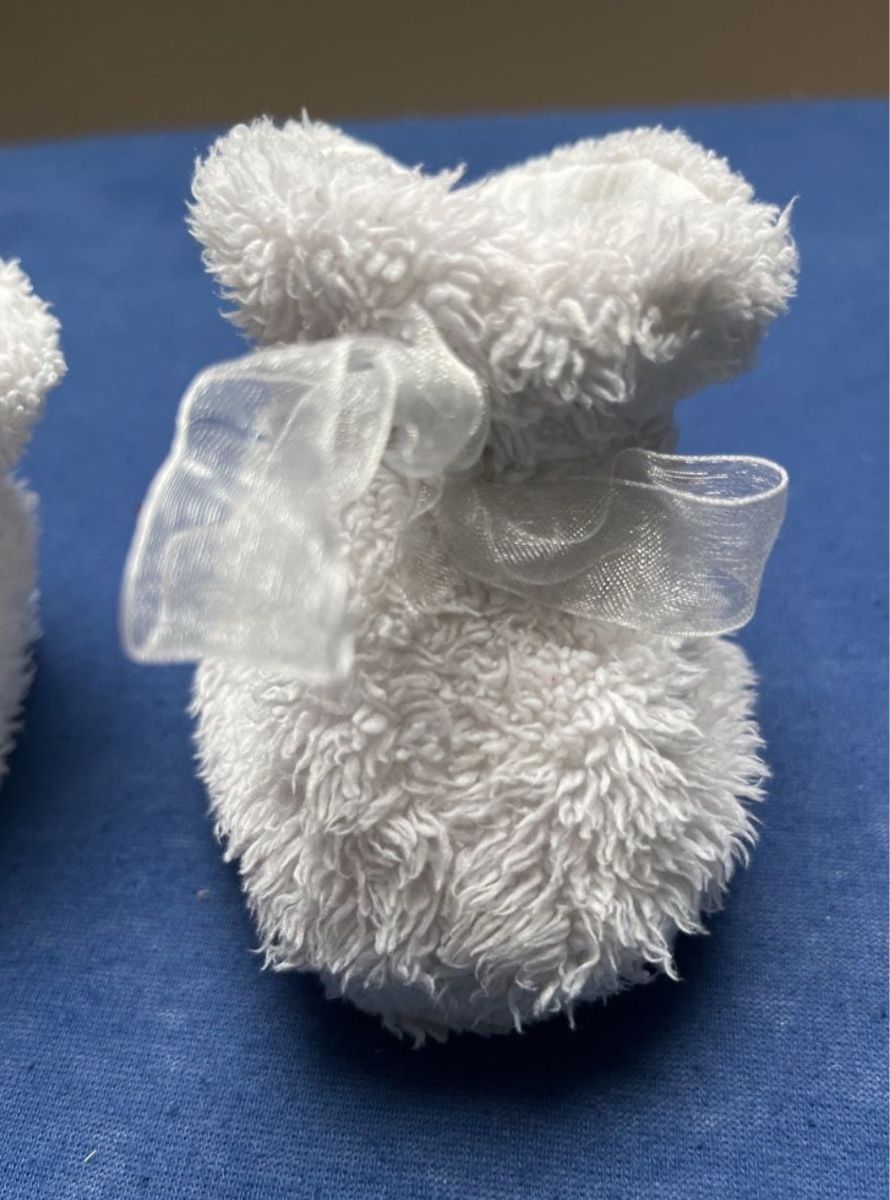 Calze per bambini: Frottee Babyschuhe, Weiss, kuschelig – Usato da Kaisten venduto da saleforfun 1
