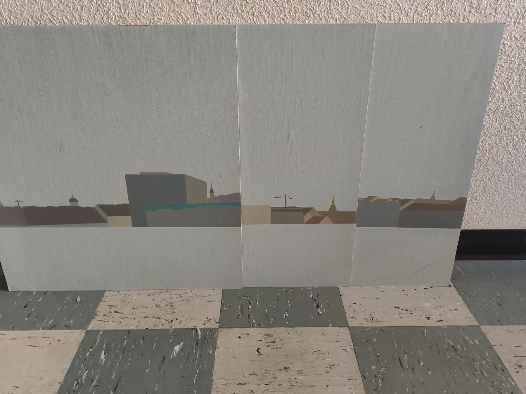 Dipinti: Triptychon Bild vermutlich gemalt Bern Grosse Schanze – Usato da stettlen venduto da VintageBern_ch 9