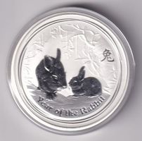 Australien Lunar II 2011 – 2 oz Silber Hase, BU