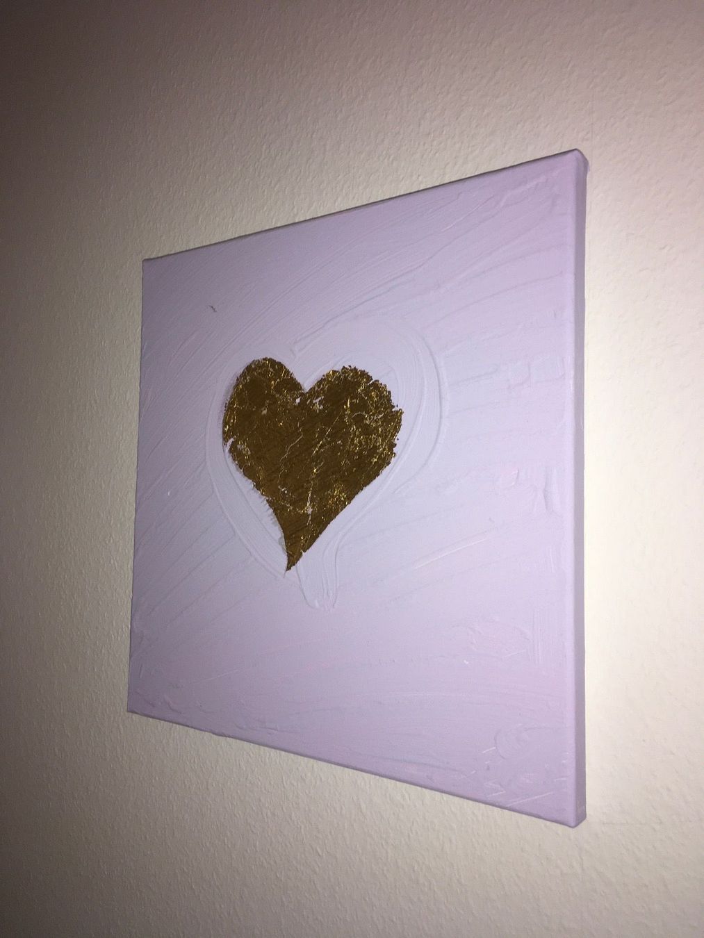 Poster & Bilder: Acryl Bild mit Blattgold Herz lila – Gebraucht aus Zug von smile060 5