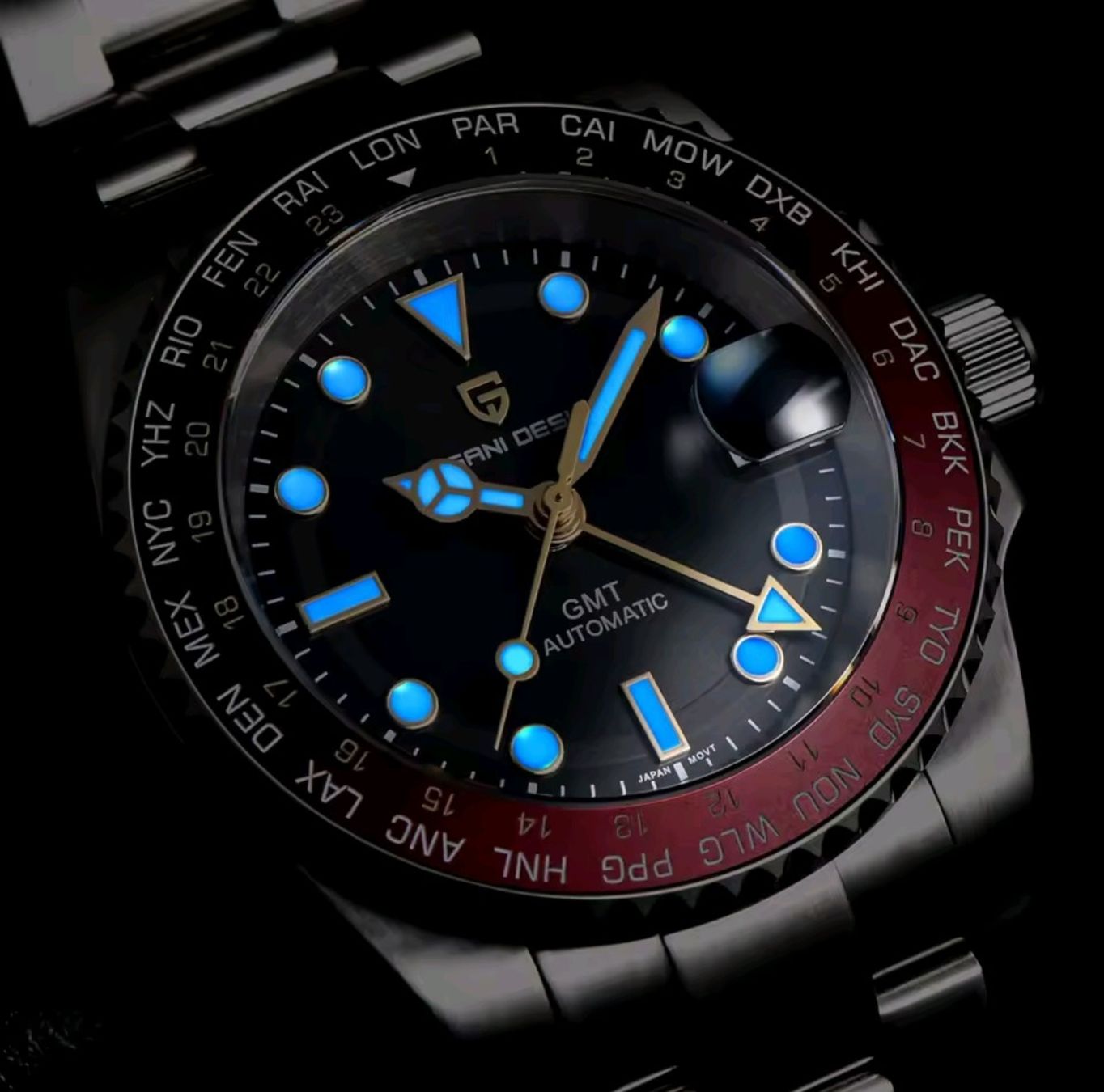Pagani Design Orologi: Pagani Design Automatik Gmt Herrenuhr – Nuovo (secondo la descrizione) da Suhr venduto da ChronixChronometer 3