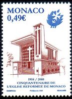 ** POSTFRISCH ** REFORMIERTE KIRCHE MONACO 2008 - 1-01