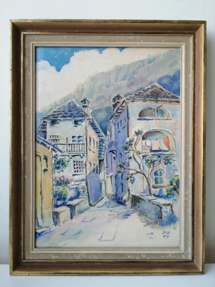 Dipinti: Aquarellbild "Gasse" Signiert. – Usato da Ostermundigen venduto da LorisHome
