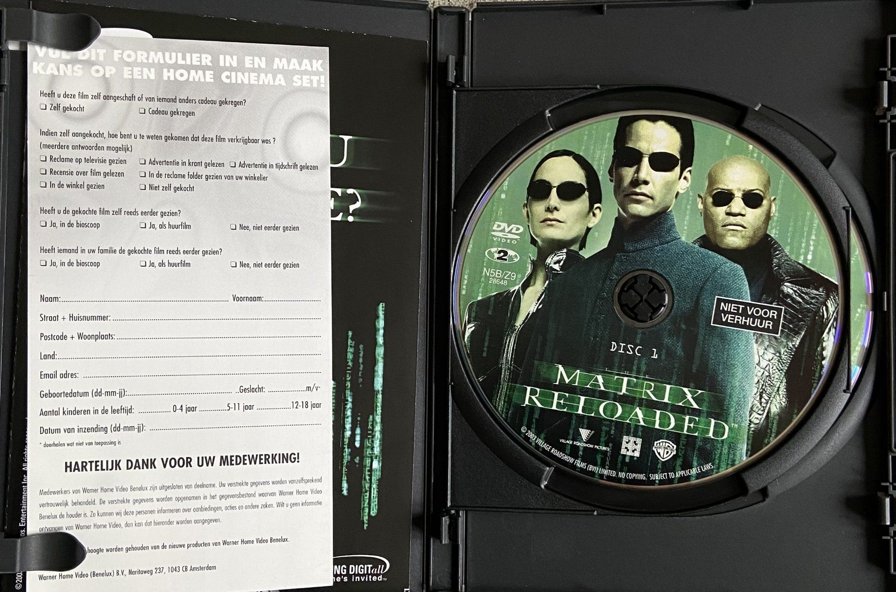 Tous les DVDs: DVD  "Matrix Reloaded" – D'occasion à Böckten par Hansi36 1