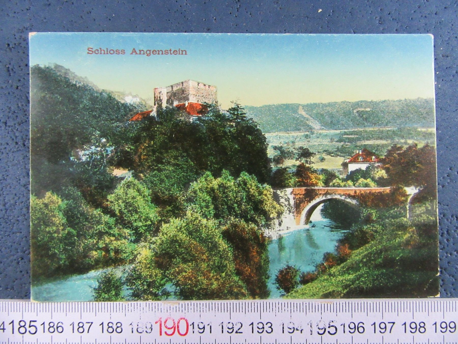 Cartoline postali: AESCH 1923 BL-AK SCHLOSS ANGENSTEIN – Usato da Ettingen venduto da Hausi4711