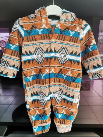 Fleece Overall mit indianischem Muster,sehr rar