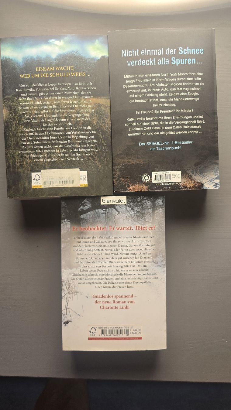 Libri: Charlotte Link Kriminalromane 3 Stk.  – Usato da Wohlen AG venduto da jan_9l9q 1