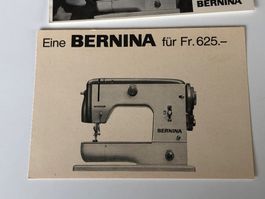 2x BERNINA STECKBORN schöne alte WERBEKARTEN