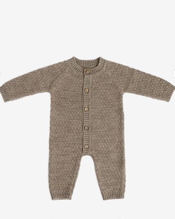Merino wool knitted one piece beige 68/74