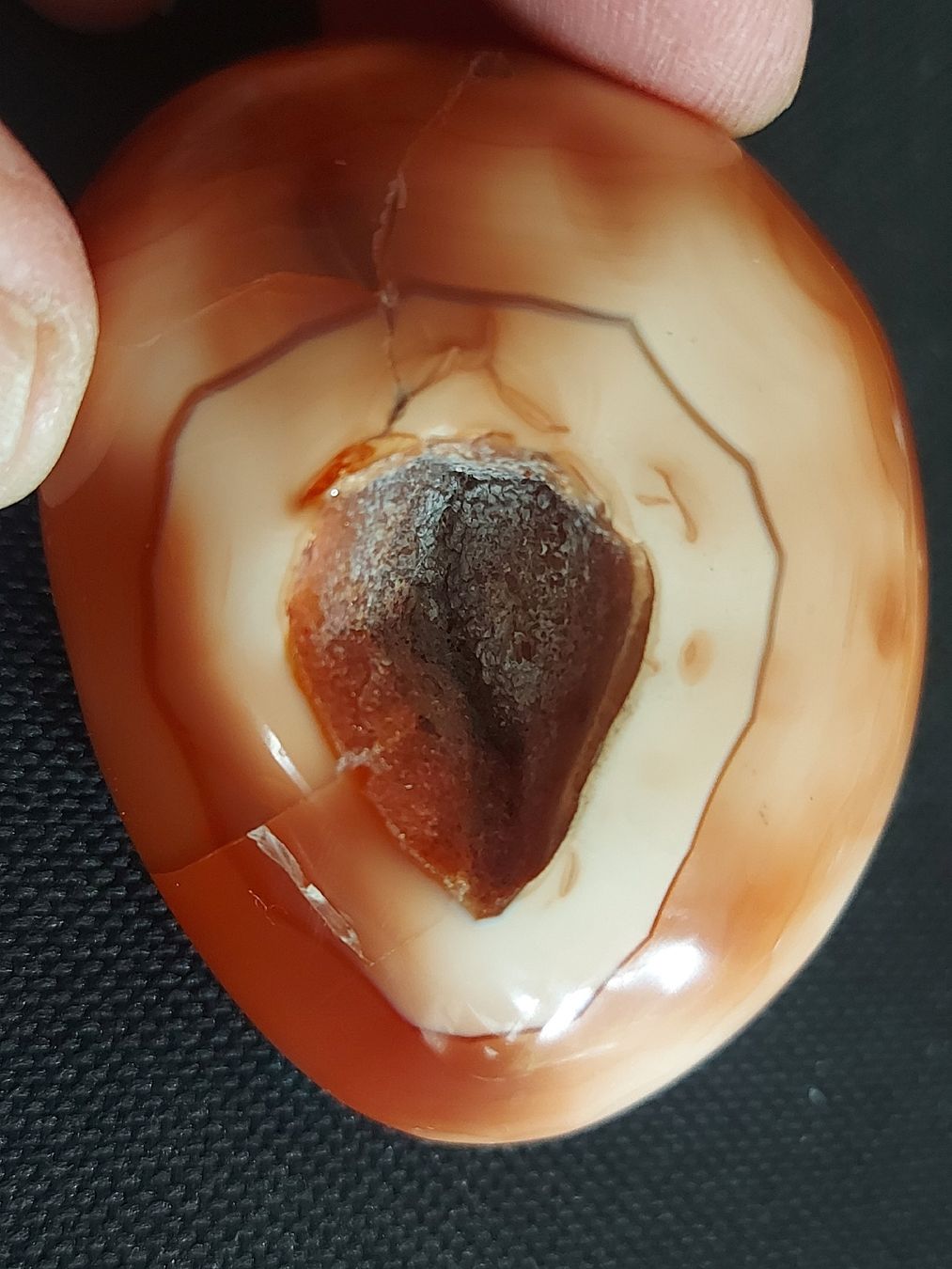 Pierres précieuses: Karneol mit einer Geode – Neuf avec emballage d'origine à Weidling par natebutz 1