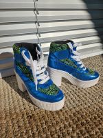 Sneaker-Stiefel mit Absatz und Plateau, Größe 38