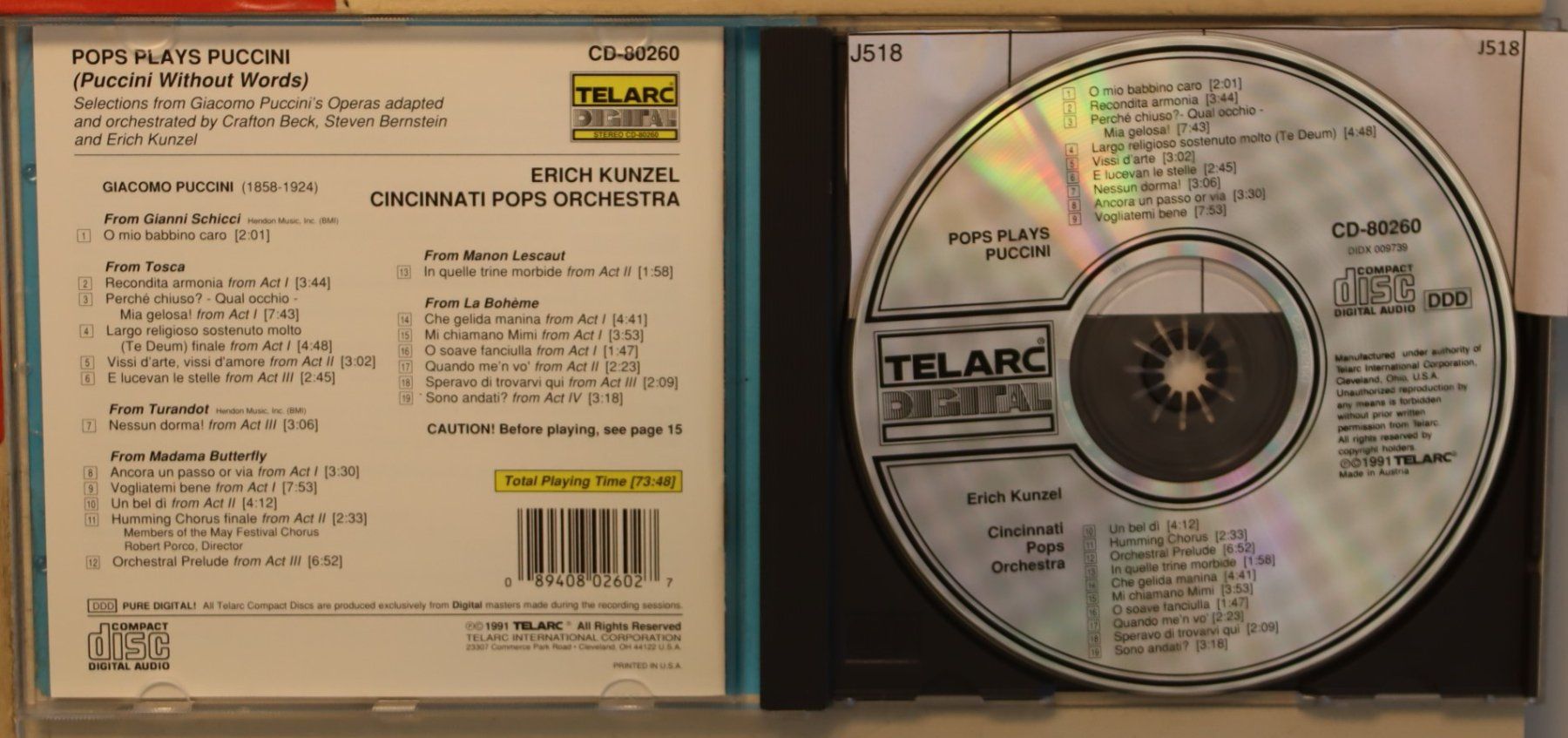 CDs: Erich Kunzel – Pops Plays Puccini – Gebraucht aus Luzern von CONTENTI 1
