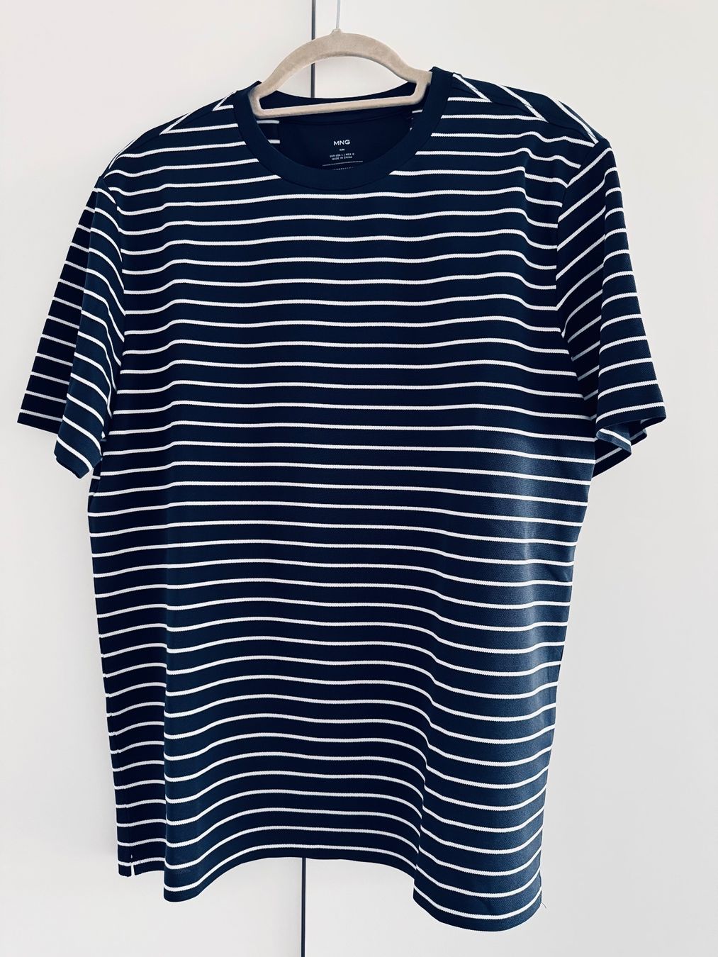 Mango T-Shirts: MANGO MAN Performance T-Shirt Blau gestreift Gr. L – Neu (gemäss Beschreibung) aus Ennetbaden von DanielCPH