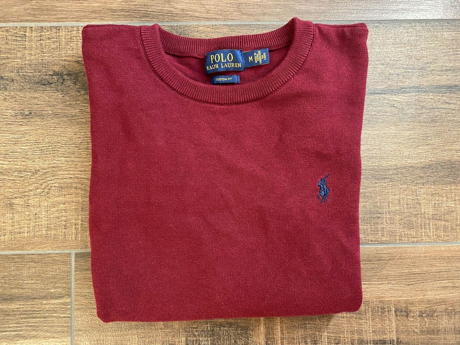Polo Ralph Lauren Maglioni & Felpe: Ralph Lauren Polo Pullover / Langarm Custom Fit rot Gr. M – Usato da Pratteln venduto da a23_j2gs 1
