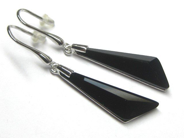 Ohrringe & -stecker: Ohrringe Ohrhänger Silber 925 / schwarzer Schmuckstein – Neu (gemäss Beschreibung) aus Ermatingen von Decovin 1