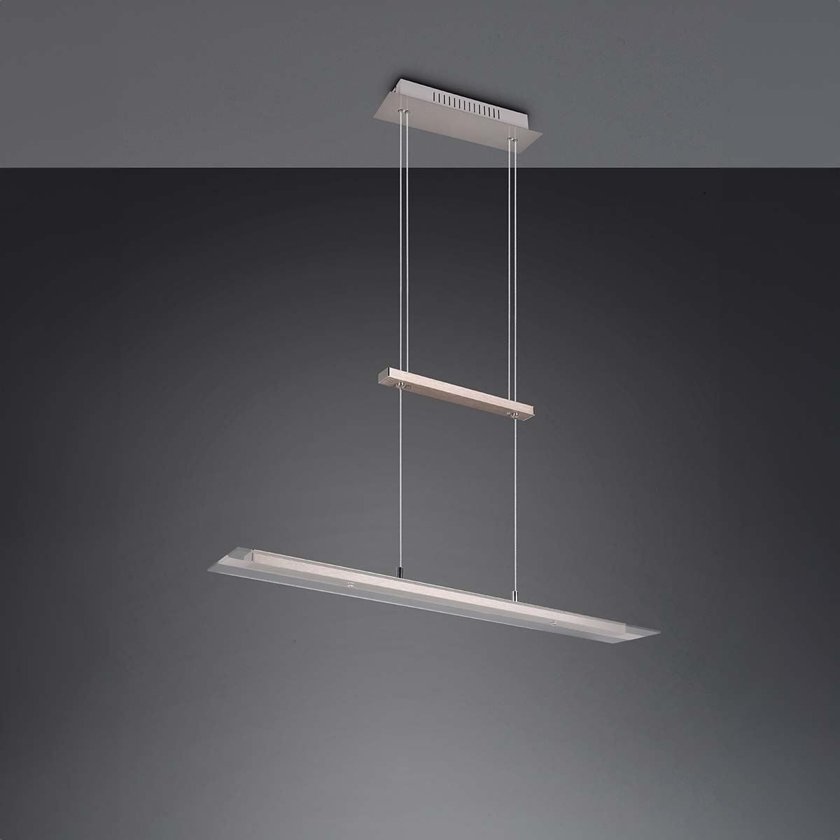 Lampadari & plafoniere: LED Pendelleuchte, Nickel, 80 cm x 12 cm – Nuovo (secondo la descrizione) da Kreuzlingen venduto da Smart-Light 5