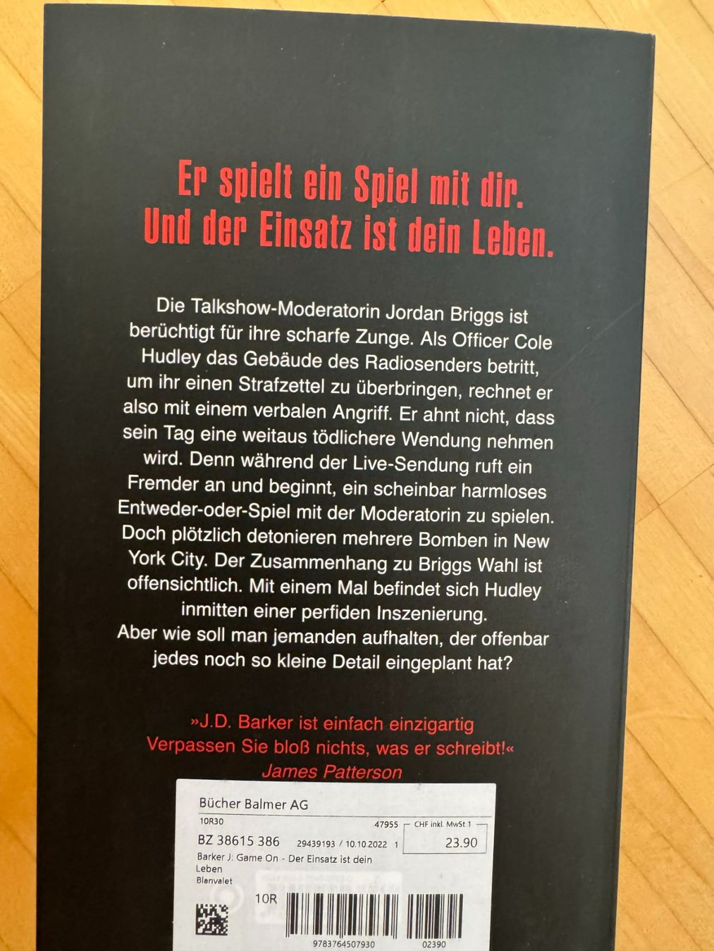 Libri: Game on - Der Einsatz ist Dein Leben - J.D. Barker – Usato da Küssnacht am Rigi venduto da DanielaH0102 1