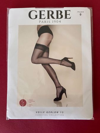 GERBE, Halterlose Strümpfe VOILE GERLON, Gr. XXS (0), Beige