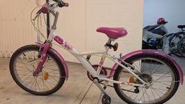 Kinderfahrrad Btwin weiss rosa gebraucht guter Zustand