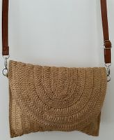 Sac d'été bandoulière paille et cuir - parfait état!