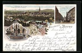 Litho Berne, La Grande Rue, La Fontaine 