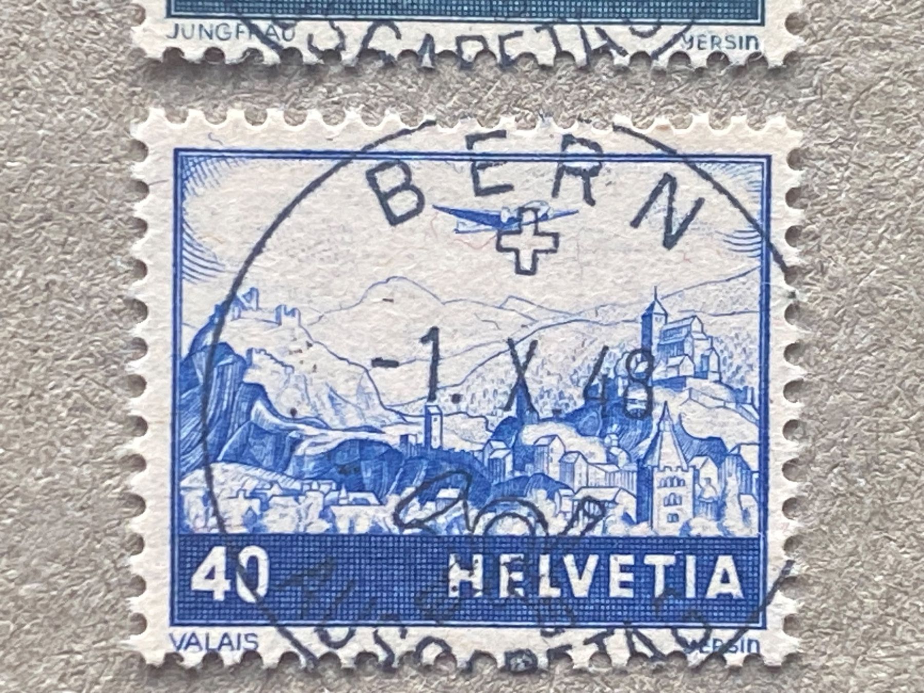 Alle Briefmarken: F43, F44, ET Voll Bern – Gebraucht aus Aarau von hilde47 2