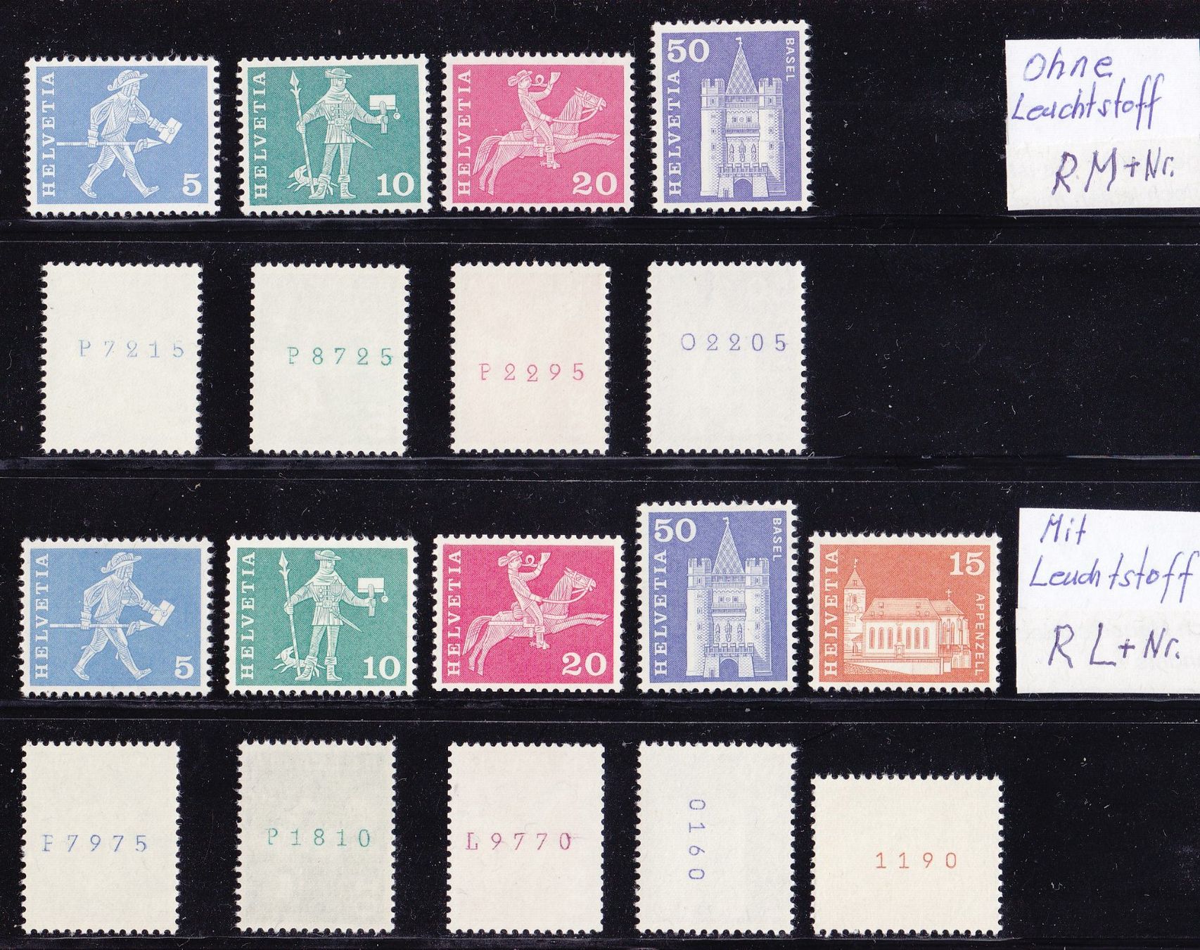 Alle Briefmarken: 1960 +1964 +1973  Rollenmarken mit  Nummern ** Postfrisch ** – Neu (gemäss Beschreibung) aus Adliswil von Aenti
