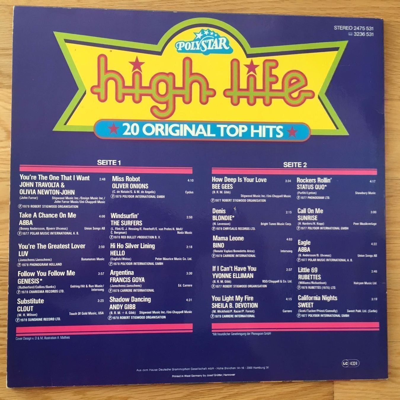 Dischi in vinile: High Life - 20 Original Top Hits – Usato da Sarnen venduto da m-basic 1