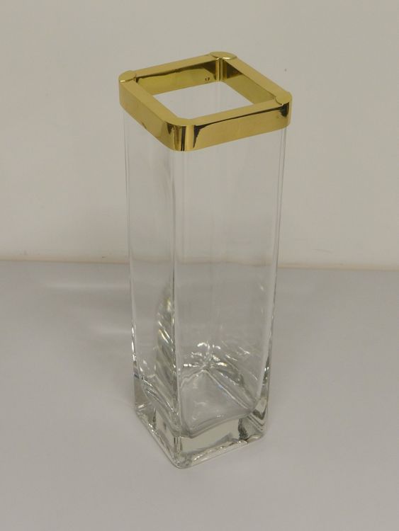 Glasvase Mit Goldrand