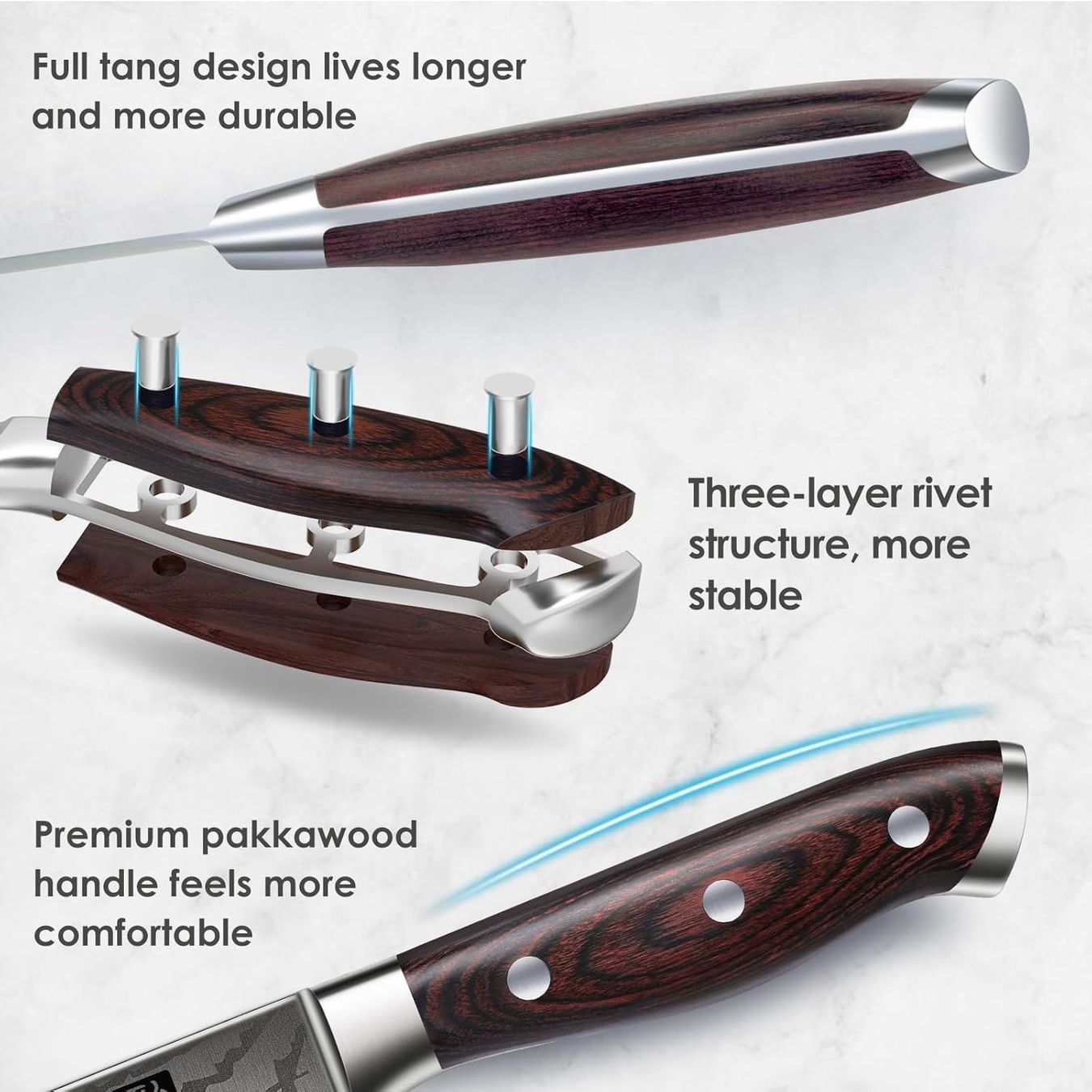 Coltelli: Messerset 16 tlg mit Messerblock Küchenmesser Set Profi – Nuovo e nell'imballaggio originale da Bremgarten b. Bern venduto da Meeegasales60 4