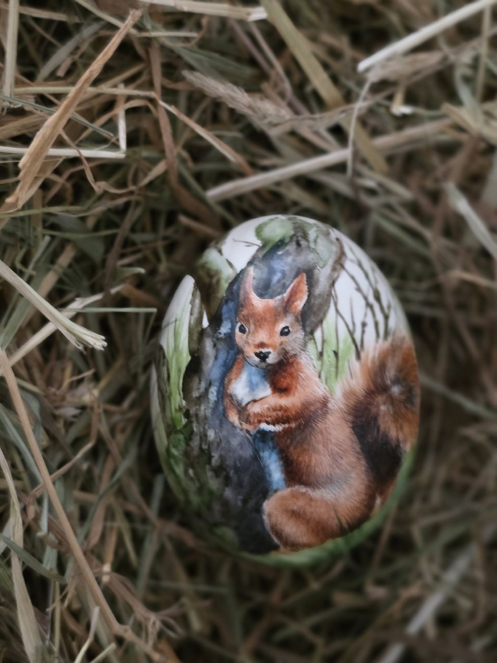 Alle Dekorationen: Hühnerei handbemalt - Eichhörnchen Motiv – Neu und originalverpackt aus Uster von Cruleye 4