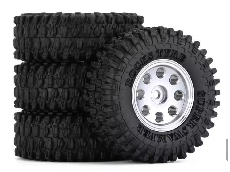 KINGCOO 4x 110mm RC Reifen 1.9 Zoll Beadlock Felgen Set Für Crawler Autos