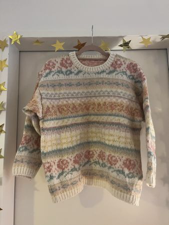 Damen Pullover bunt vintage selbstgemacht