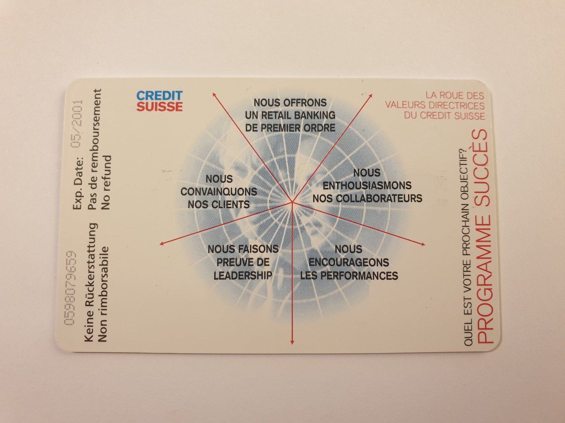 Schede telefoniche: Credit Suisse Erfolgsprogramm – Usato da Rain venduto da chesz 1