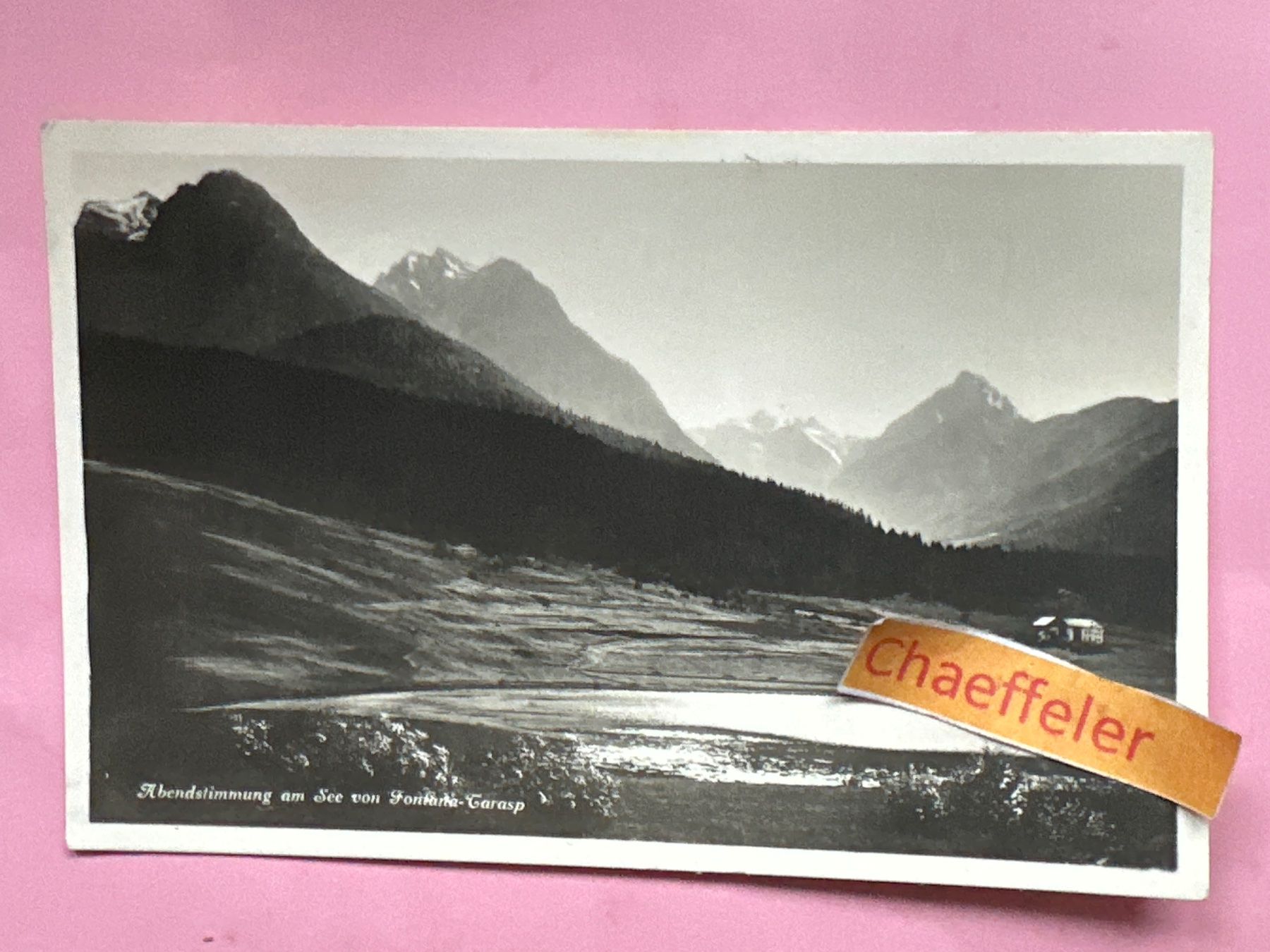 Cartoline postali: Abendstimmung am See von Fontana-Tarasp – Usato da Zürich venduto da Chaeffeler