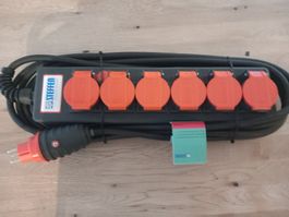 Gummisteckdosenblock 6xT15 IP55