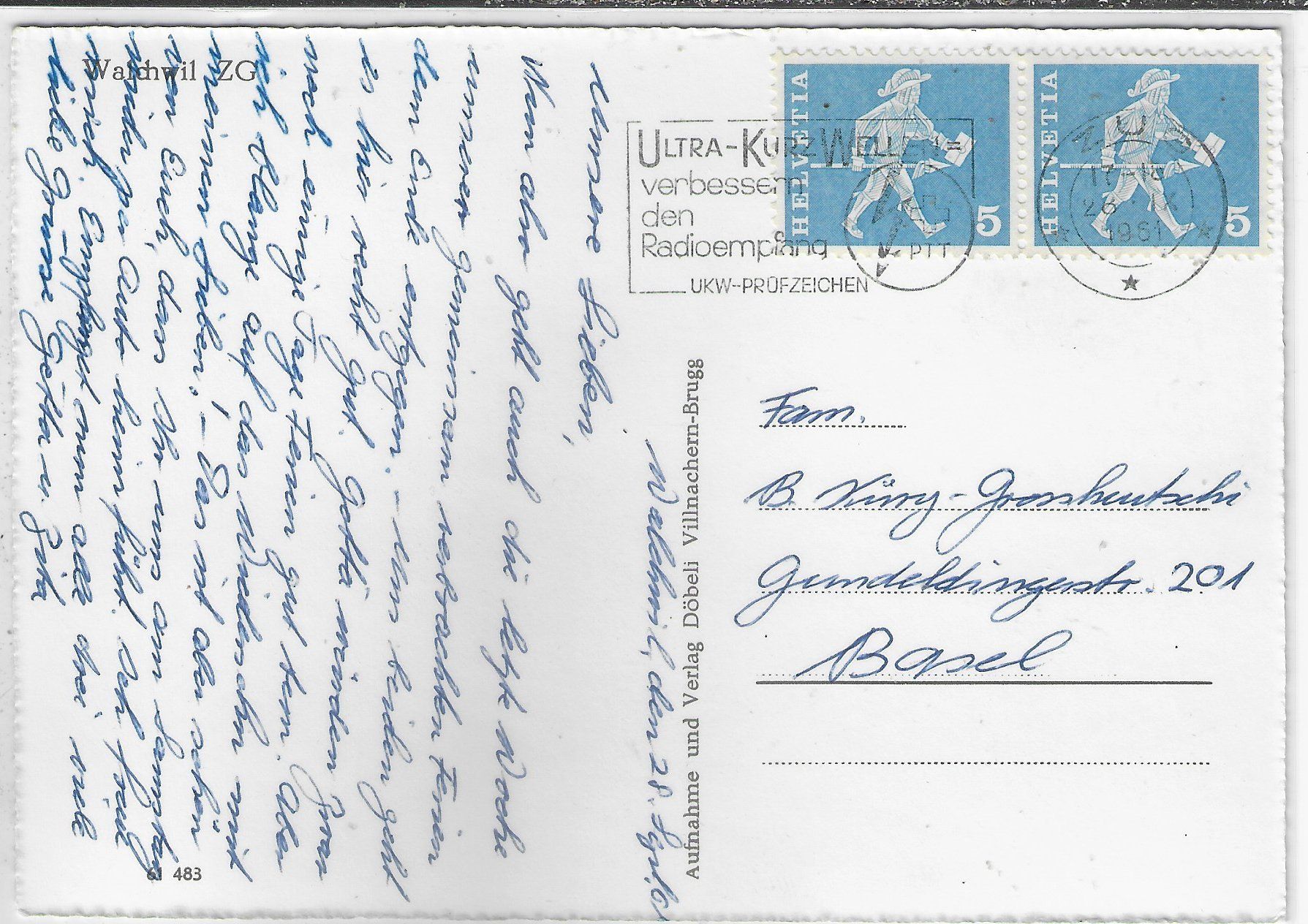 Cartoline postali: Flugaufnahme Walchwil ZG – Usato da Ettingen venduto da Kartenplanet 1
